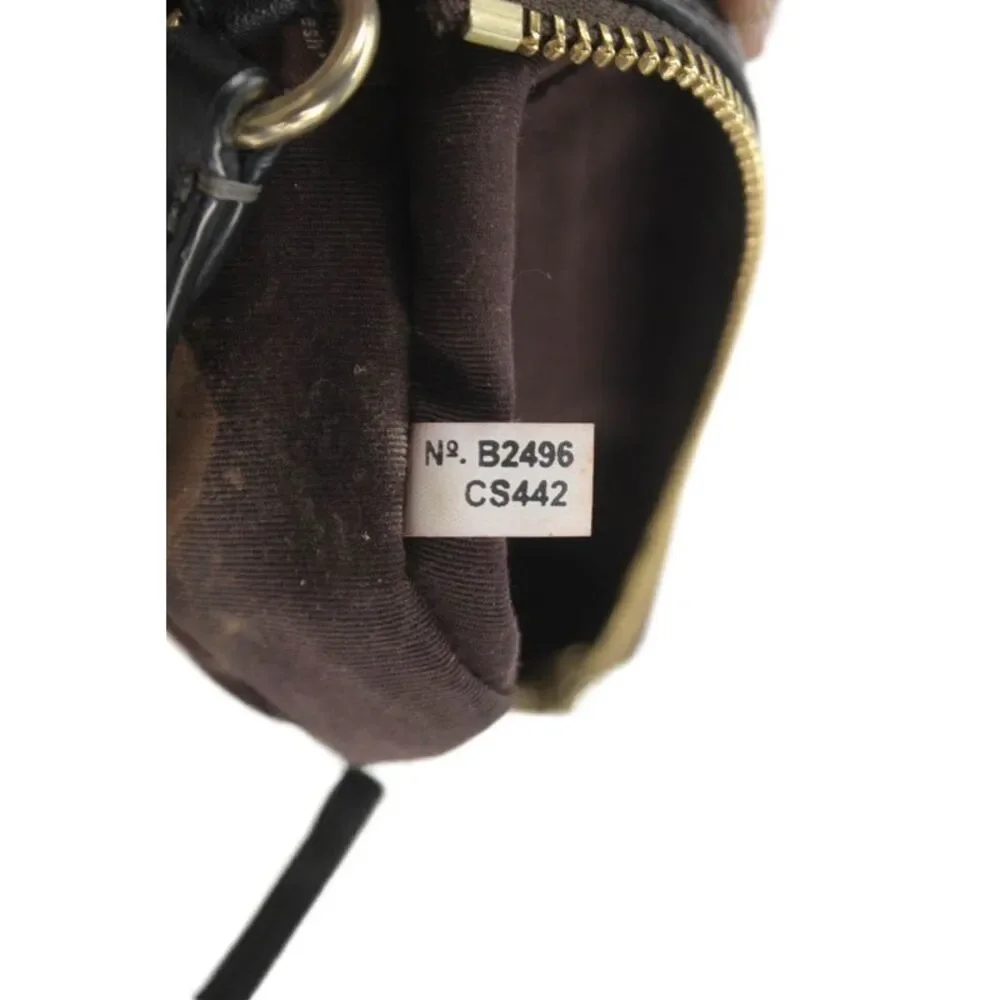 Coach Womens Nolita Signature Coated Canvas Zip Handbag Brown